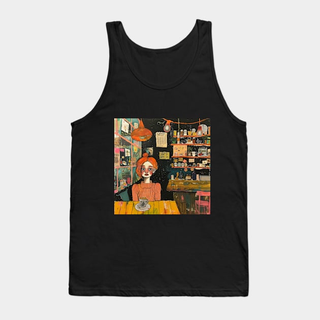 Cafe Aesthetic Tank Top by peculiarbutcute